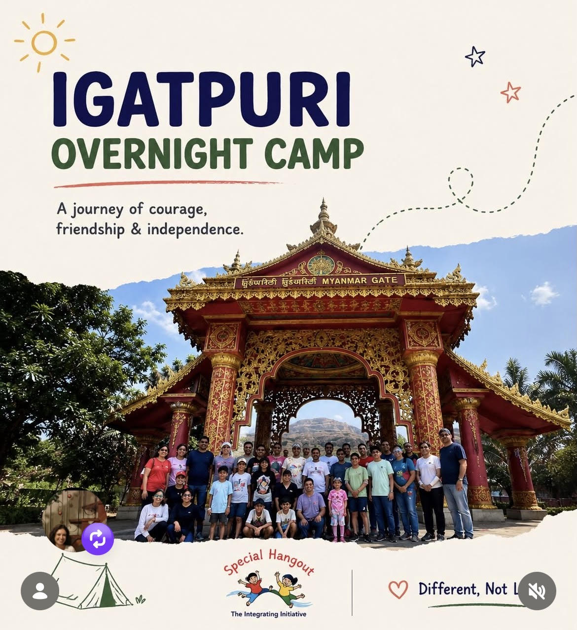 Special Hangout's overnight camp group at Igatpuri